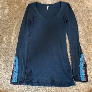 Free People Waffle knit tee